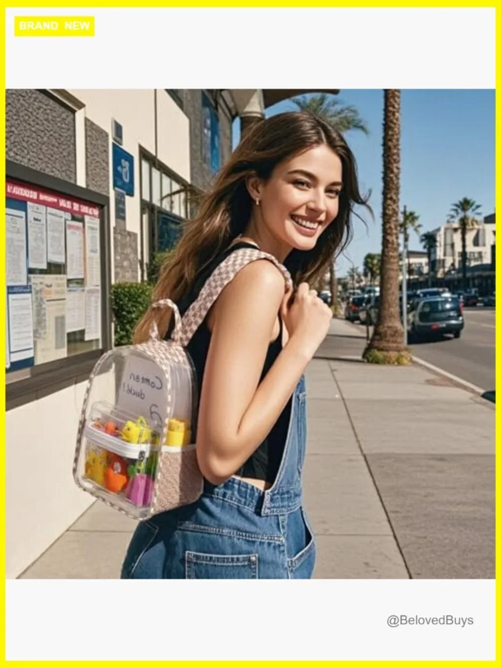 Clear Backpack for Stadium Events, Small Transparent Bag for Concert Work School